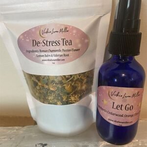 De-Stress Kit: Tea + Heart Crystal + Let Go Body Spray